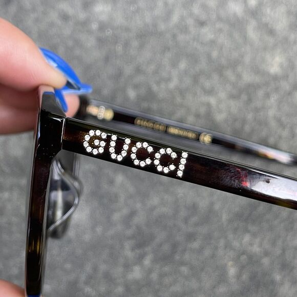 GUCCI GG0729SA 002 Havana Dark Brown Round Oval Panthos Women\'s Sunglasses main image 5